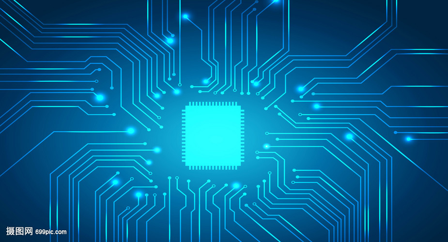 科技電路芯片背景